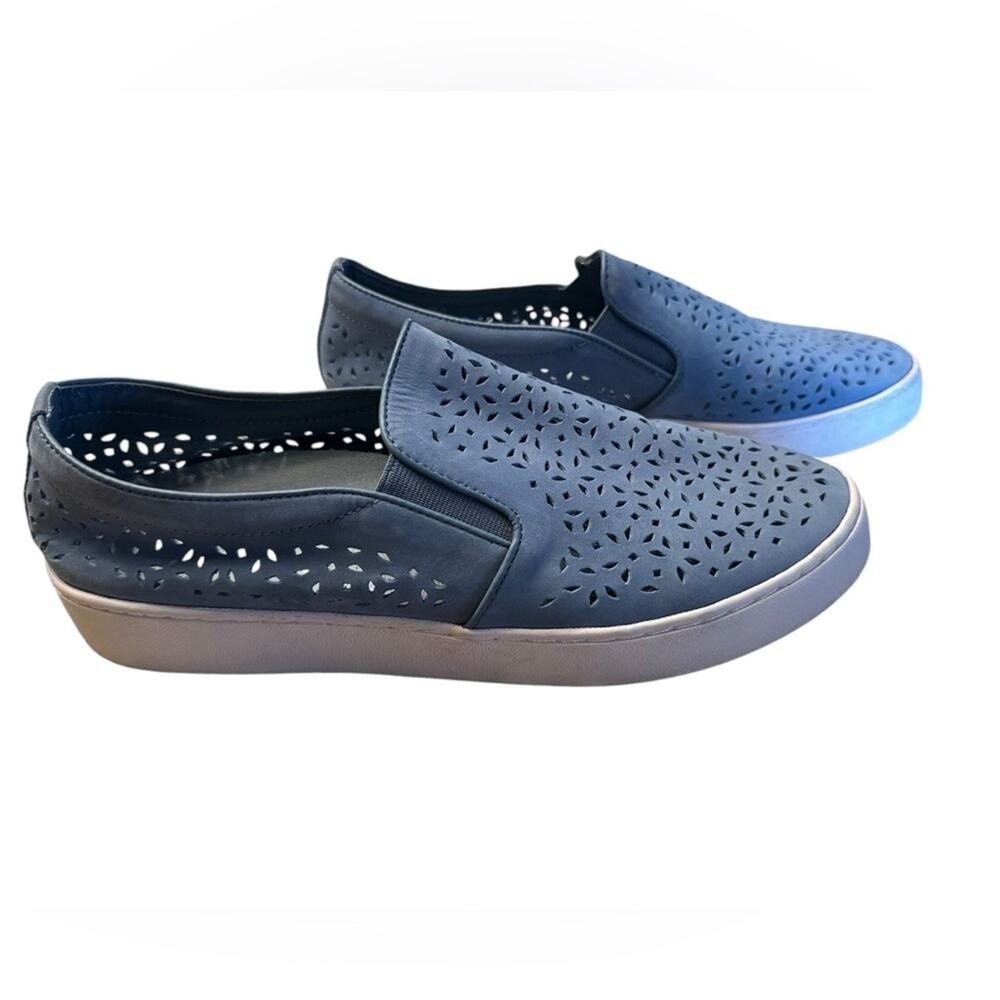 Vionic Women’s Size 10 Blue Nubuck Leather Slip On Sneakers - Picture 6 of 7